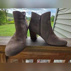 Bass Taupe Heeled Boots